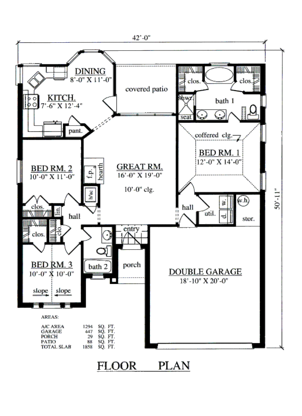 Dream House Plan - Traditional Floor Plan - Main Floor Plan #42-105