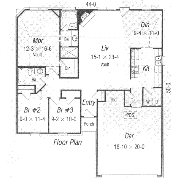 Traditional Floor Plan - Main Floor Plan #329-143