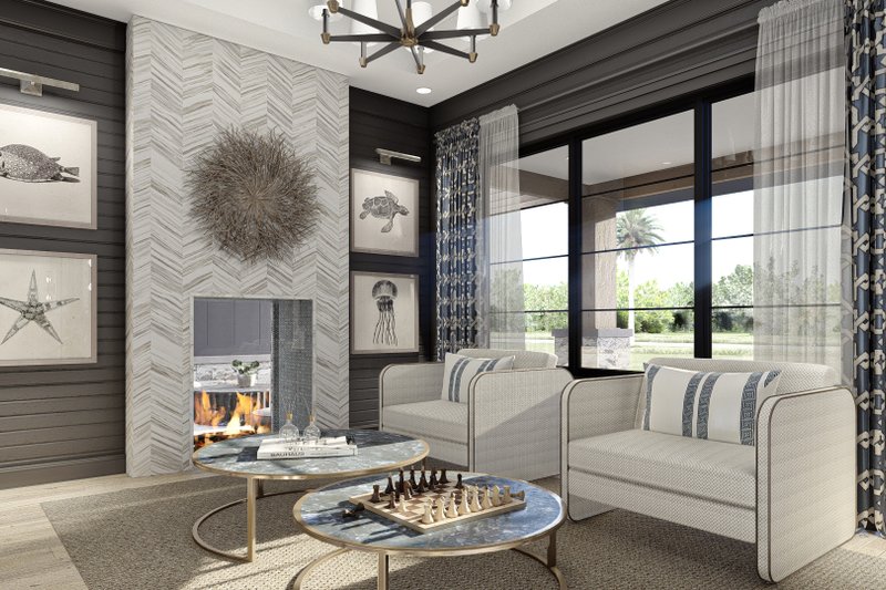 House Design - Interior - Family Room 1 for Beach House Plan #455-311 - 4 bed, 3.5 bath