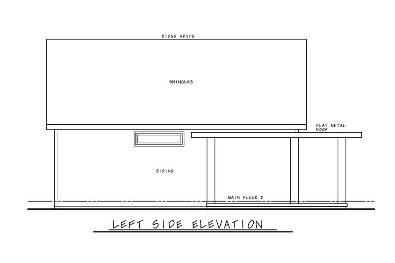 Home Plan - Exterior - Other Elevation for Modern House Plan #20-2536 - 2 bed, 1 bath