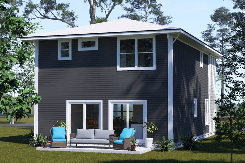 Architectural House Design - Exterior - Rear Elevation for Modern House Plan #513-2463 - 3 bed, 2.5 bath