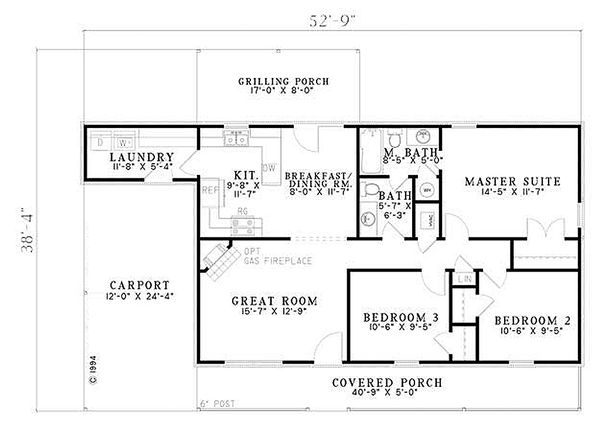 Home Plan - Traditional Floor Plan - Main Floor Plan #17-2150
