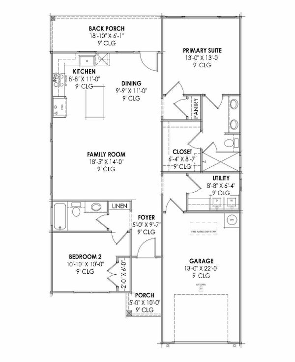 Cottage Floor Plan - Main Floor Plan #1096-133