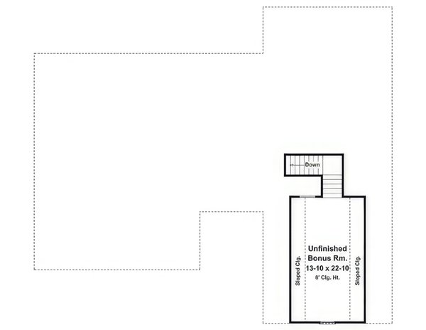House Blueprint - Country Floor Plan - Upper Floor Plan #21-561