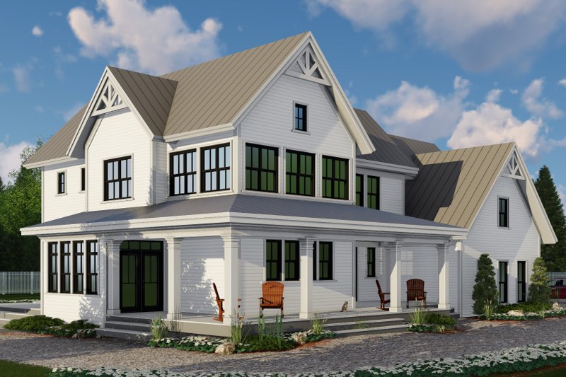 Dream House Plan - Exterior - Front Elevation 6 for Farmhouse House Plan #51-1564 - 4 bed, 3.5 bath