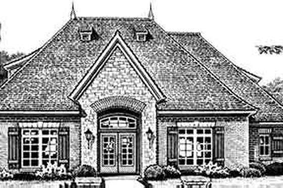 Exterior - Front Elevation for European House Plan #310-264 - 2 bed, 2.5 bath