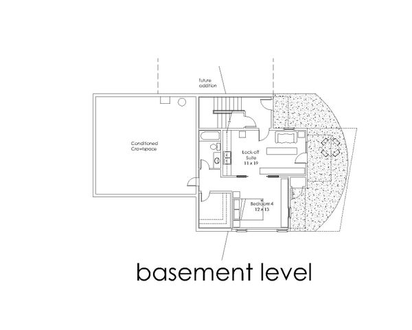 Modern Floor Plan - Lower Floor Plan #902-4