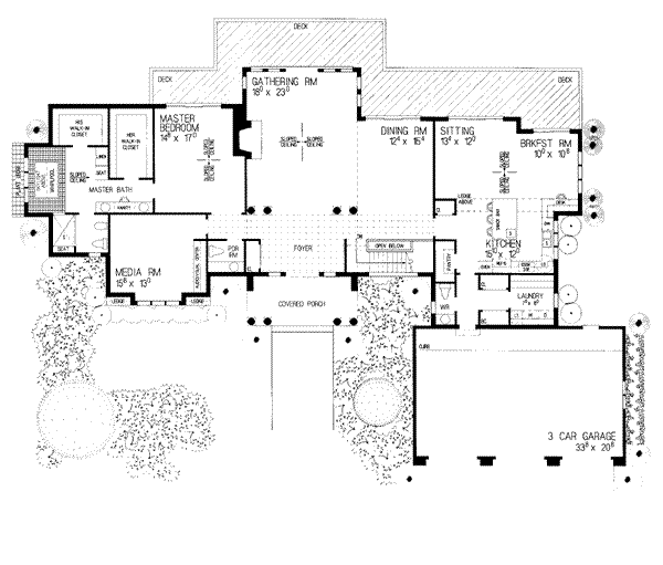 Architectural House Design - Modern Floor Plan - Main Floor Plan #72-192