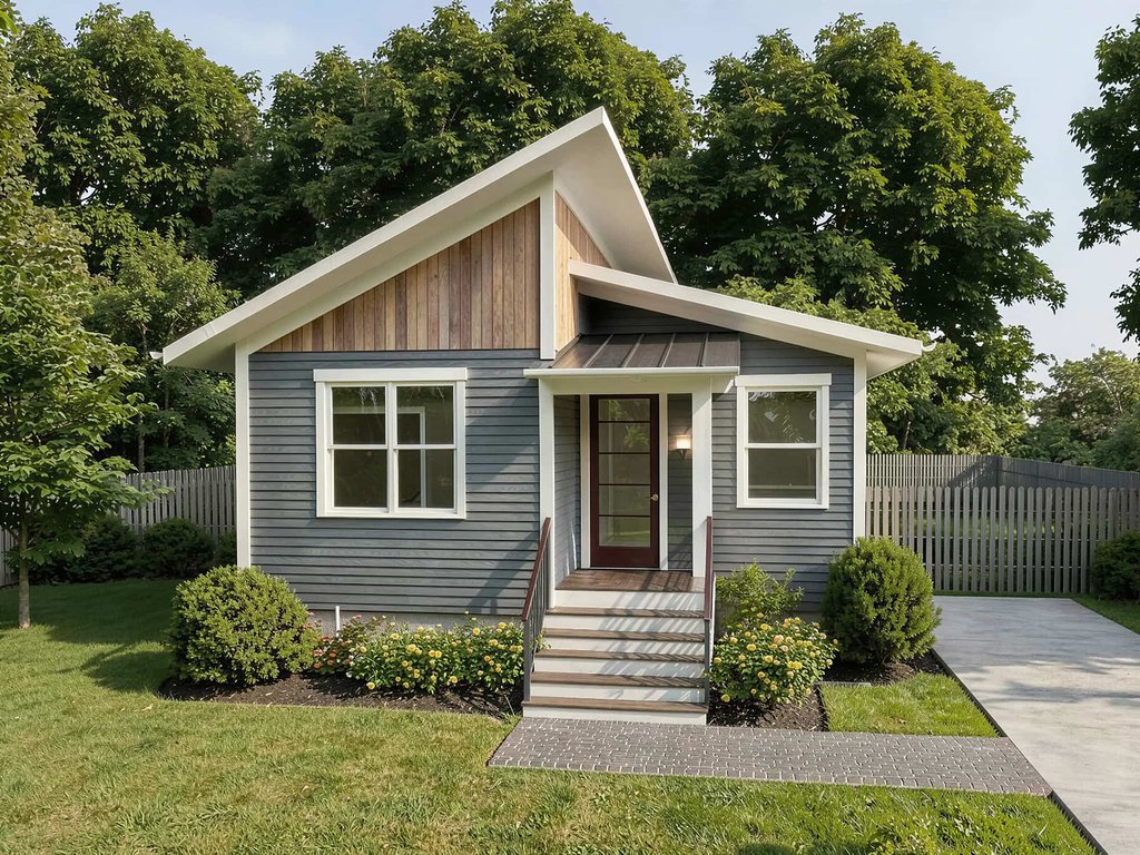 Exterior - Front Elevation 2 for Modern House Plan #79-330 - 3 bed, 2 bath