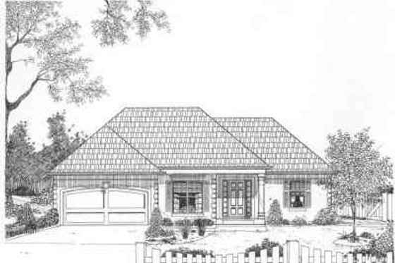 Exterior - Front Elevation for Traditional House Plan #6-153 - 3 bed, 2 bath