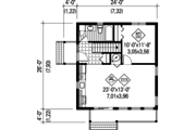 Contemporary Style House Plan - 1 Beds 1 Baths 624 Sq/Ft Plan #25-4384 