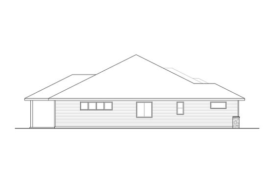 Exterior - Other Elevation for Prairie House Plan #124-1214 - 3 bed, 2.5 bath