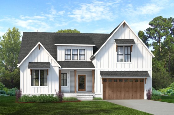 Exterior - Front Elevation 3 for Country House Plan #1080-5 - 4 bed, 3.5 bath