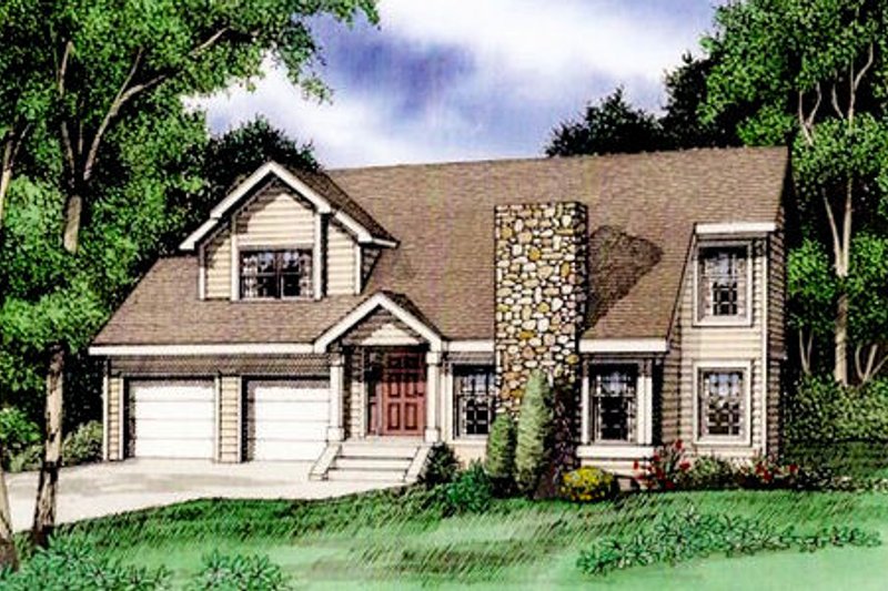 House Design - Country Exterior - Front Elevation Plan #405-159