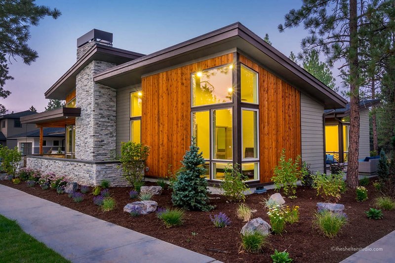 Dream House Plan - Exterior - Front Elevation 3 for Modern House Plan #895-101 - 3 bed, 2.5 bath