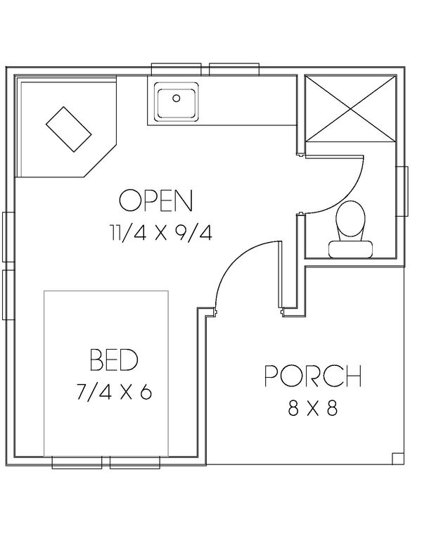 Bungalow Floor Plan - Main Floor Plan #423-66