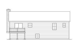 Exterior - Rear Elevation for Traditional House Plan #22-628 - 3 bed, 2.5 bath