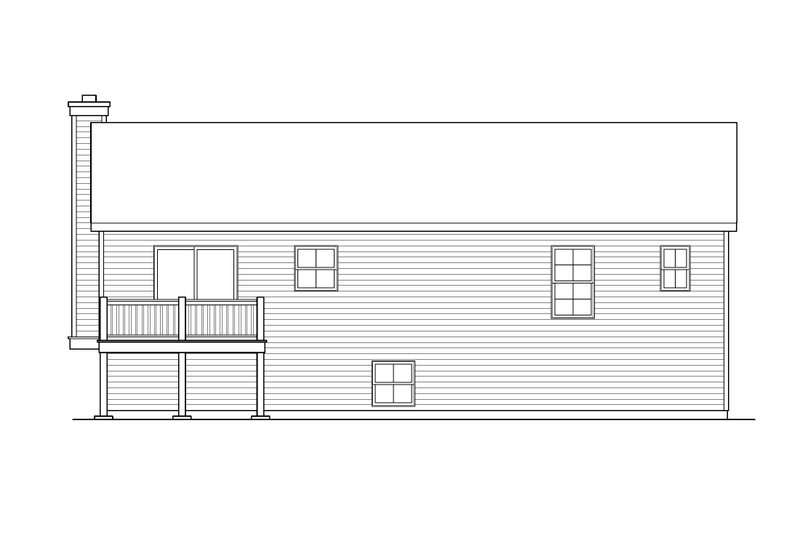 Home Plan - Exterior - Rear Elevation for Traditional House Plan #22-628 - 3 bed, 2.5 bath