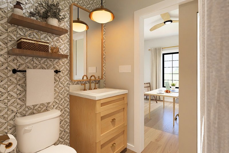 House Blueprint - Interior - Bathroom 2 for Farmhouse House Plan #126-313 - 2 bed, 2 bath