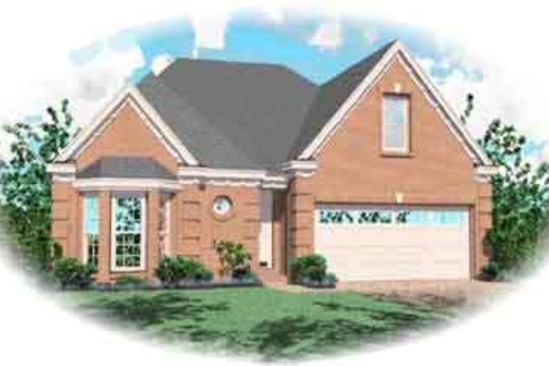 Exterior - Front Elevation 2 for European House Plan #81-510 - 2 bed, 2 bath
