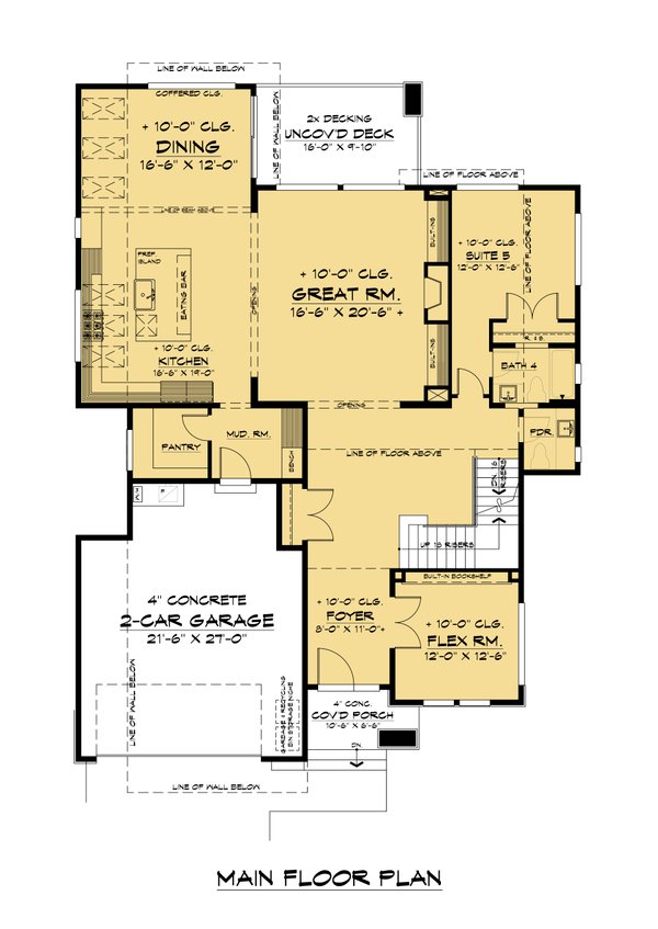 Contemporary Style House Plan - 5 Beds 5.5 Baths 5717 Sq/Ft Plan #1066 ...