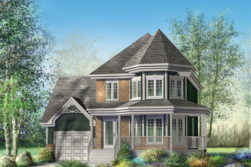 Victorian Style House Plan - 3 Beds 1 Baths 1705 Sq/Ft Plan #25-4700