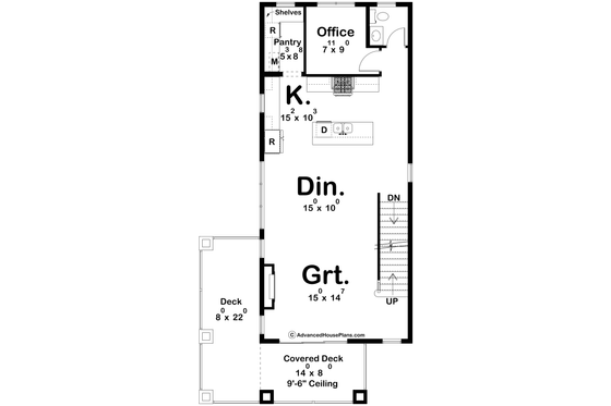 Floor Plan - Upper Floor for Farmhouse House Plan #455-409 - 3 bed, 2.5 bath