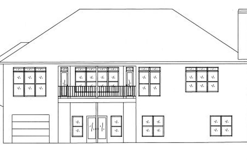 Home Plan - Exterior - Rear Elevation for Mediterranean House Plan #437-26 - 3 bed, 2 bath