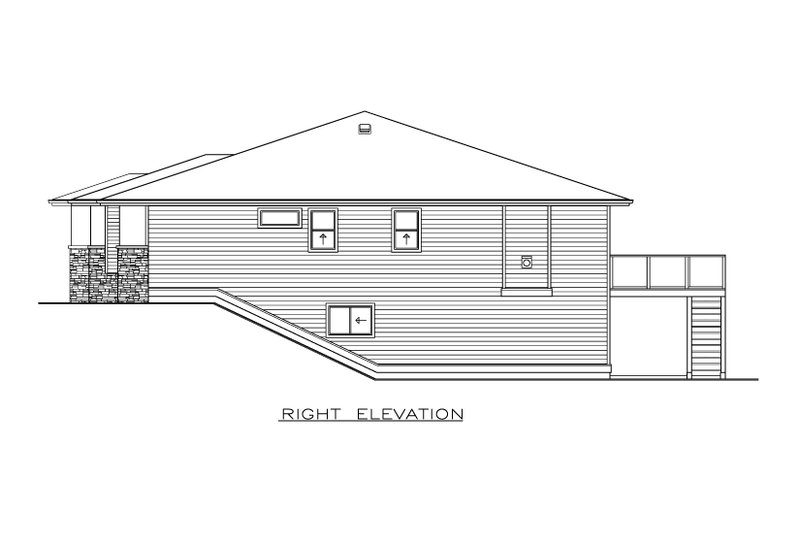 Home Plan - Exterior - Other Elevation 1 for Prairie House Plan #1100-134 - 2 bed, 2 bath