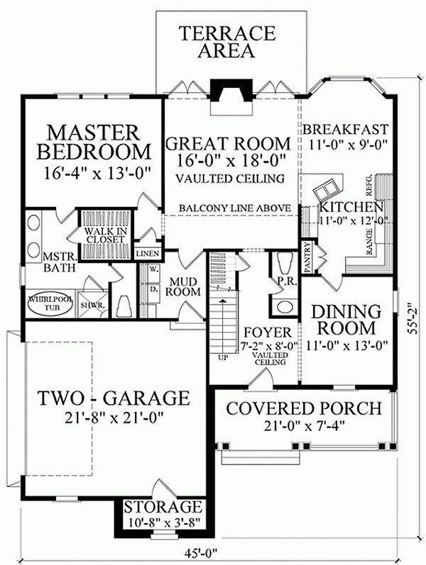 Southern Floor Plan - Main Floor Plan #137-293