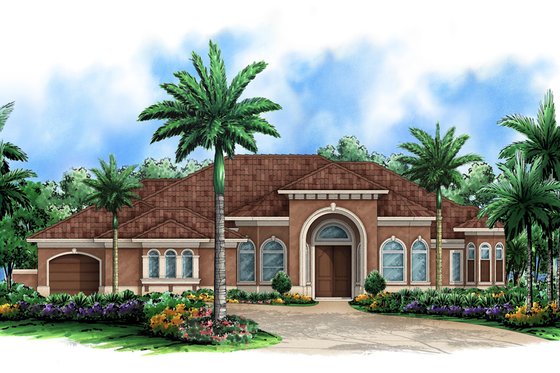 Exterior - Front Elevation for Beach House Plan #27-521 - 3 bed, 3.5 bath