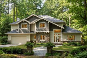 Bungalow Exterior - Front Elevation Plan #102-206