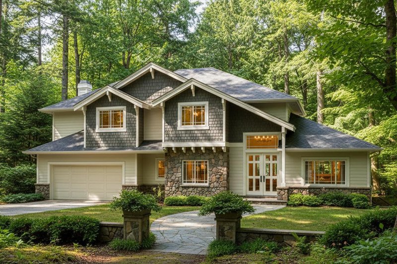 Bungalow Style House Plan - 4 Beds 2.5 Baths 3263 Sq/Ft Plan #102-206 Exterior