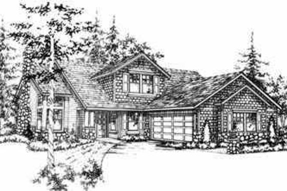 Exterior - Front Elevation for Bungalow House Plan #78-141 - 3 bed, 3 bath