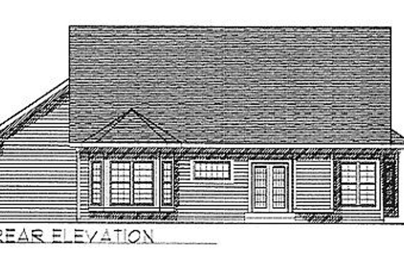 Home Plan - Traditional Exterior - Rear Elevation Plan #70-134
