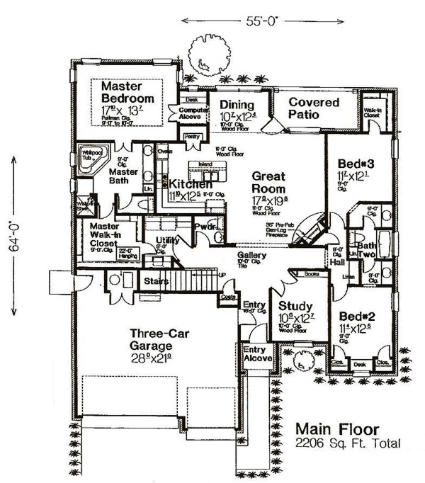 House Plan Design - European Floor Plan - Main Floor Plan #310-676
