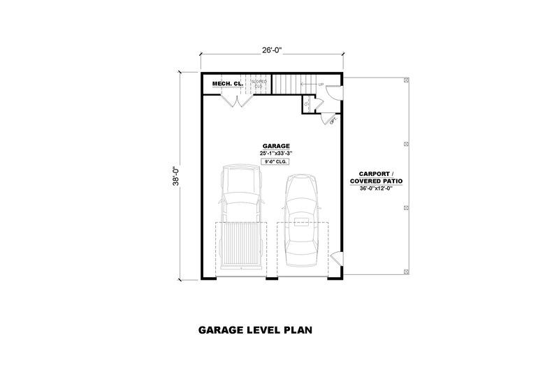 House Design - Floor Plan - Main Floor for Farmhouse House Plan #1117-29 - 1 bed, 1 bath