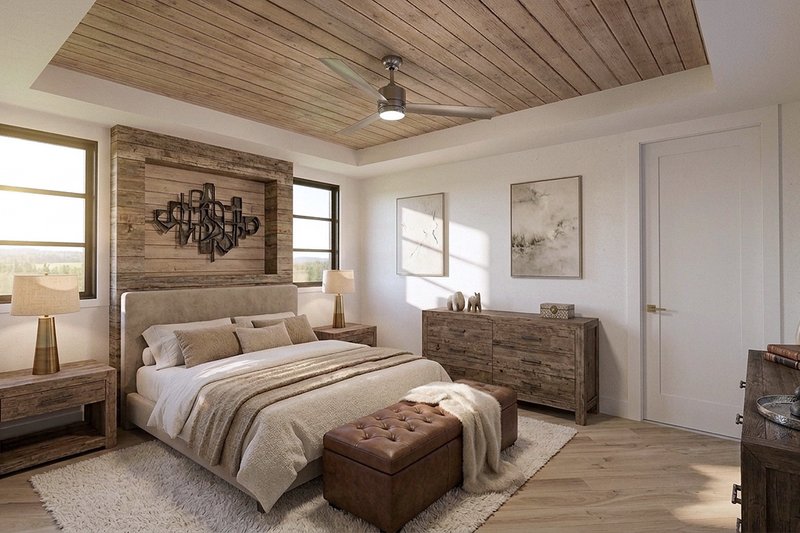 Home Plan - Interior - Master Bedroom for Farmhouse House Plan #928-451 - 4 bed, 3.5 bath