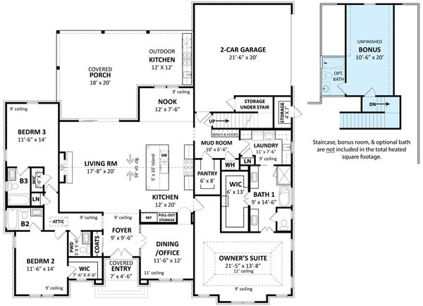 Home Plan - European Floor Plan - Main Floor Plan #119-441