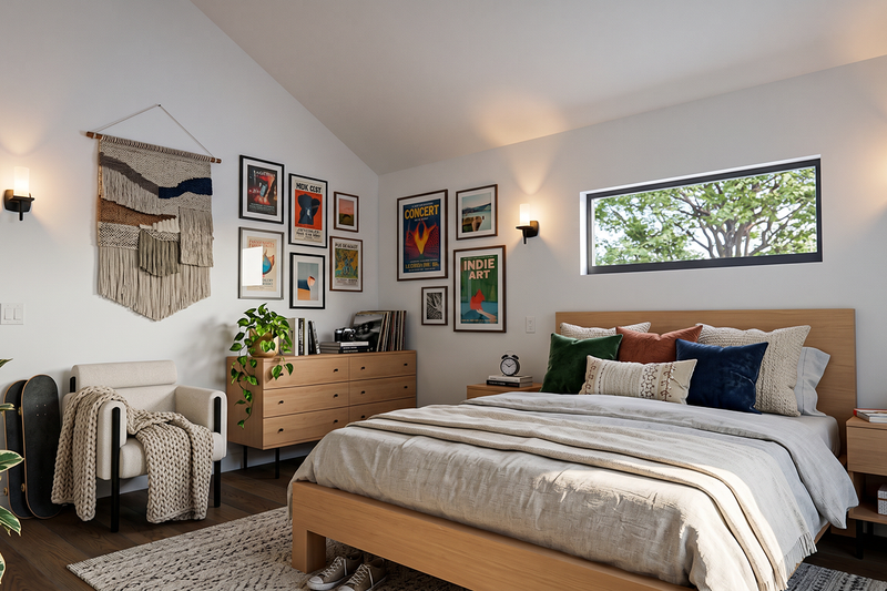 House Blueprint - Interior - Bedroom 1 for European House Plan #1099-20 - 3 bed, 2.5 bath
