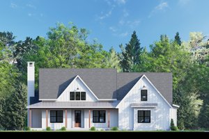 Exterior - Front Elevation 3 for Farmhouse House Plan #1088-11 - 3 bed, 2 bath