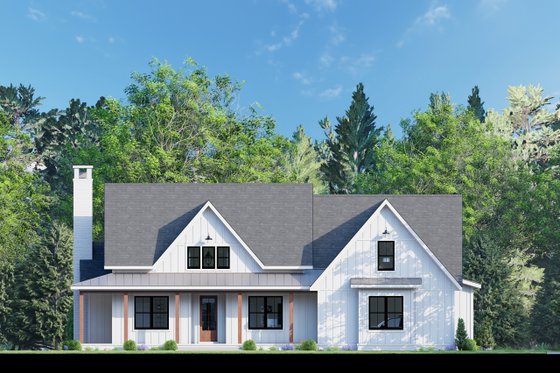 Exterior - Front Elevation 3 for Farmhouse House Plan #1088-11 - 3 bed, 2 bath