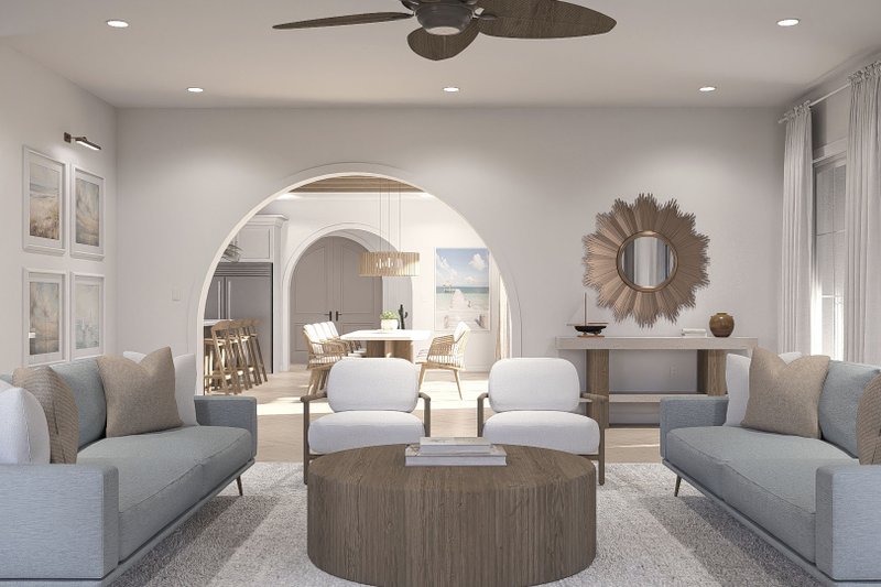 Dream House Plan - Interior - Family Room 1 for Beach House Plan #455-762 - 5 bed, 4 bath