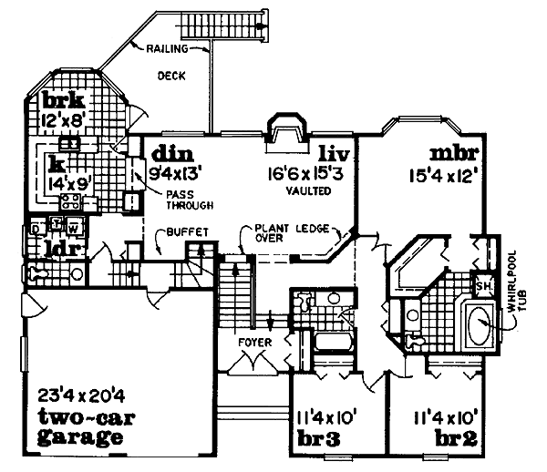 European Floor Plan - Main Floor Plan #47-211