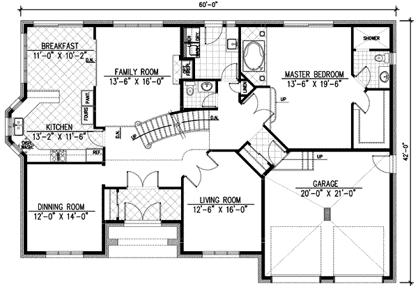 European Floor Plan - Main Floor Plan #138-123