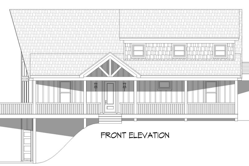Home Plan - Exterior - Front Elevation 3 for Southern House Plan #932-813 - 3 bed, 2 bath