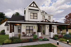 Exterior - Other Elevation for Farmhouse House Plan #1098-1 - 3 bed, 2.5 bath
