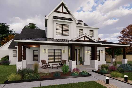 Exterior - Other Elevation for Farmhouse House Plan #1098-1 - 3 bed, 2.5 bath