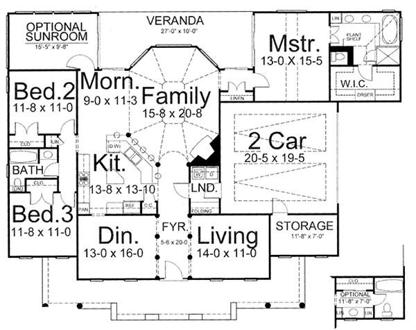 House Plan Design - European Floor Plan - Main Floor Plan #119-243