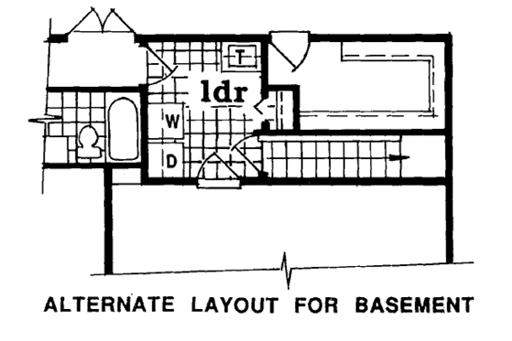 Floor Plan - Other Floor for Traditional House Plan #47-259 - 3 bed, 2 bath